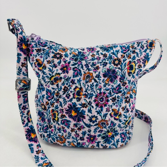 Vera Bradley Handbags - Vera Bradley Cloud Vine Multi Quilted Floral Shoulder Bucket Bag Crossbody